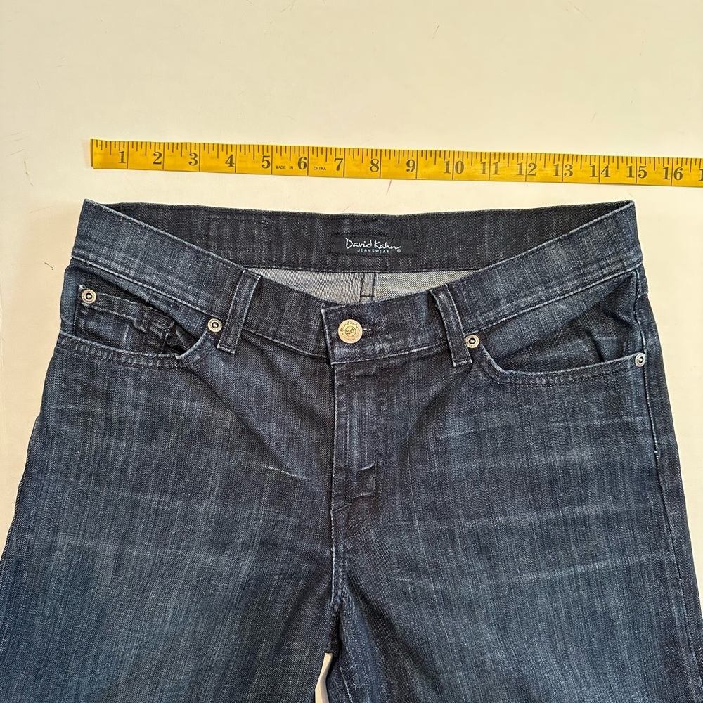 David Kahn Jeanswear Blue Denim CAPRI Jeans Womens Size 6 Zip Button - Picture 4 of 15